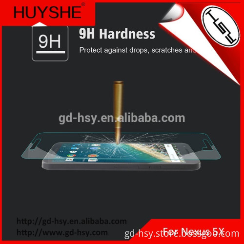 HUYSHE scratch resistant tempered glass screen guard 9H tempered glass protector for Nexus 5X